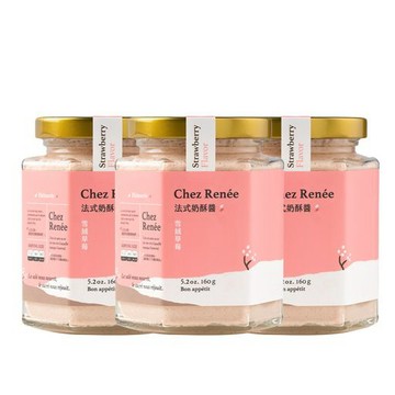 Chez Renee 雪絨草莓法式奶酥醬 (160g*3罐)/CR-S