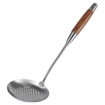 304不鏽鋼花梨木柄漏勺  1支  中