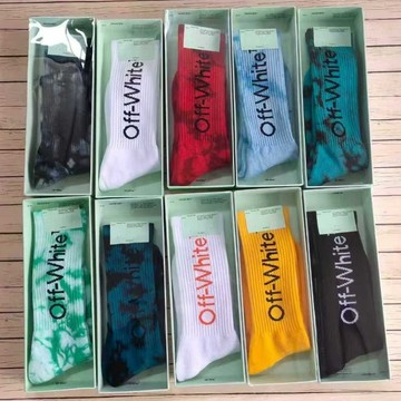 【1雙入】OFF WHITE 毛巾底滑板襪 運動襪 長襪 學生襪子 男女生長襪 厚底襪 交換禮物
