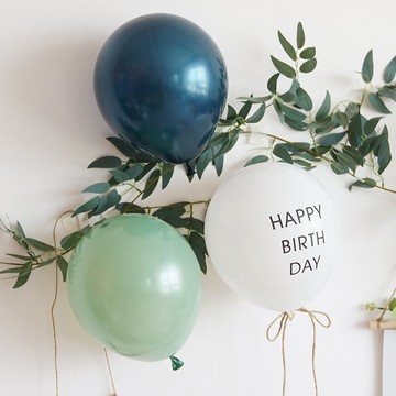 網紅ins莫蘭迪色珠光乳膠氣球 百日周歲生日布置求婚房復古色裝飾