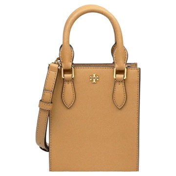 TORY BURCH 迷你手提托特包 S1082768  焦糖色  約寬14 x 高17.1 x 厚4.4cm;頂部手提把高約7.6cm;斜背帶垂直長度約56cm(可調整)