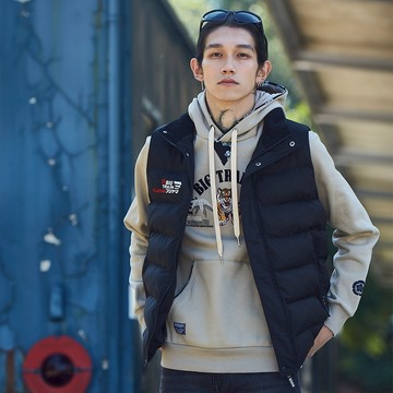 BIG TRAIN福運猛虎連帽內刷毛厚T B20476-56&75