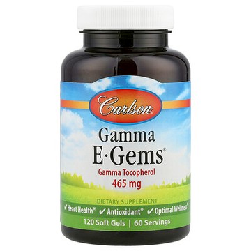 Carlson, Gamma E-Gems®，465 毫克，120 粒軟膠囊