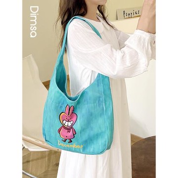 典舍x一樹桐錢 搞怪復古個性撞色日系學生小眾設計感帆布袋K338