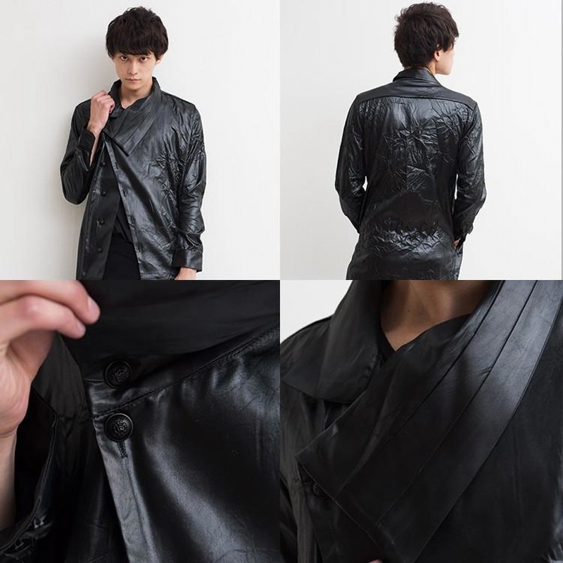 ジャケット メンズ ロング丈 アシンメトリー オーバーサイズ