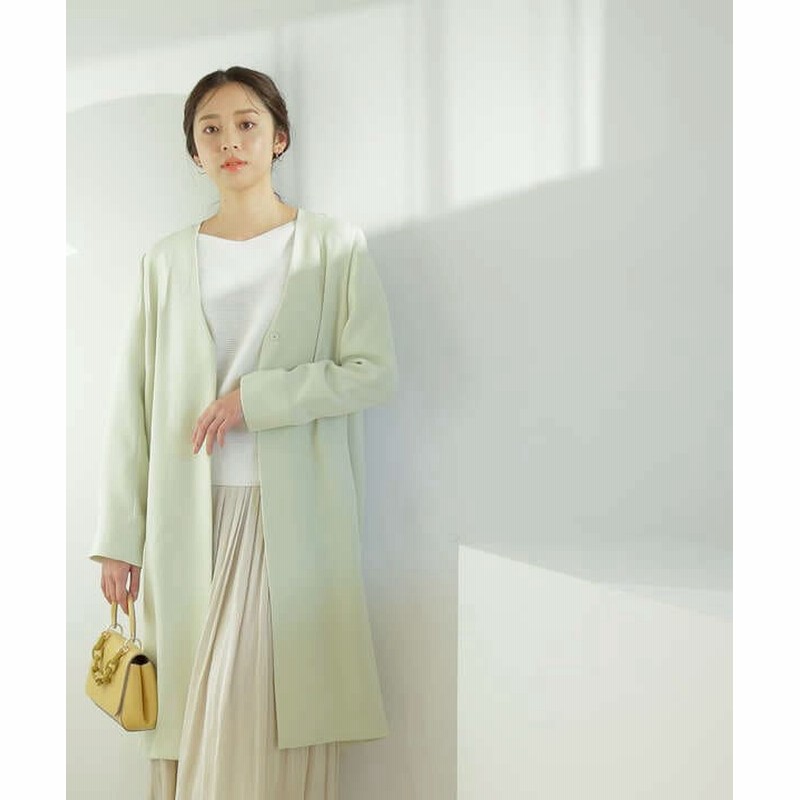 NATURAL BEAUTY BASIC natural-beauty-basic ノーカラーVネックコート