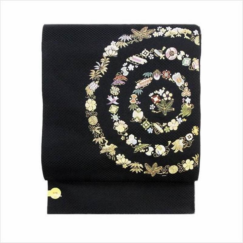 名古屋帯 アンティーク帯 打ち出の小槌 扇 鞠 縁起柄 NO-435 【公式通販】