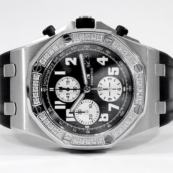 AUDEMARS PIGUET オーデマピゲ ロイヤルオーク オフショア クロノグラフ ダイヤベゼル 黒文字盤 ラバーベルト 付属品完備 |  LINEショッピング