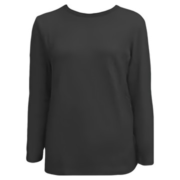 Partner dear 女圓領德絨保暖衣 1件 黑色 保暖舒適  M-L