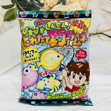 日本 RISKA 手作系列 釣魚汽水糖 28g 釣魚玩具糖｜全店$199免運