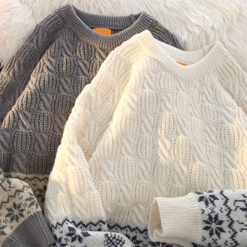 日系溫柔風毛衣女季寬松慵懶復古針織衫網紅百搭學生上衣