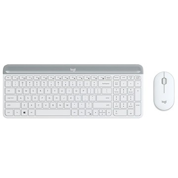 Logitech MK470 超薄無線鍵鼠組/珍珠白
