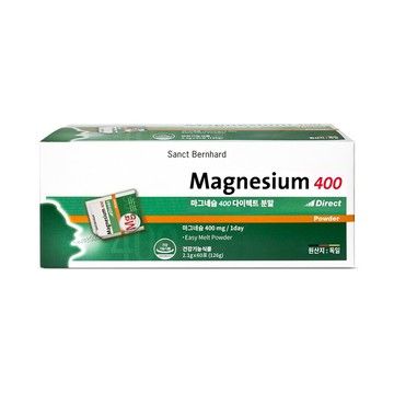 Sanct Bernhard Magnesium 400 Direct Powder 60 Sticks (2-month supply)