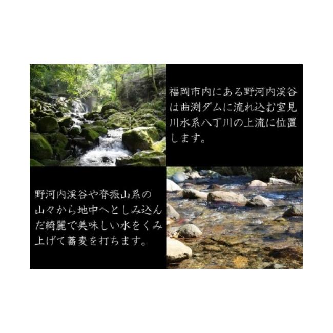 ふるさと納税 福岡県 福岡市 福岡市にある野河内渓谷からくみ上げた地下水を使用した本格手打ちそばをご自宅で…