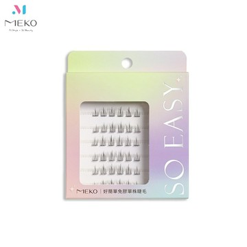 MEKO 好簡單自黏式免膠單株睫毛 - 上睫毛 太陽花款 I-001【官方旗艦店】
