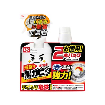 日本LEC - 【激落君】黑黴君泡沫除霉噴劑400ml+補充瓶組(日本製)