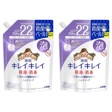 LION 獅王 泡沫洗手慕斯 補充包 花香  450ml  2件
