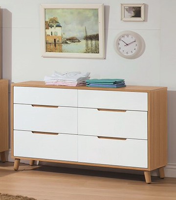 【歐風別館】肯詩特烤白雙色六斗櫃【基隆至台中免運費】