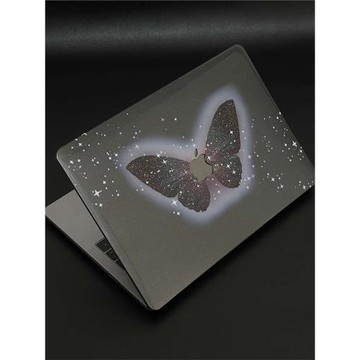 汪三歲「電子蝴蝶」MacBook保護殼蘋果筆記本2024款M4pro14寸16寸air13寸M1/M2/M3保護套配件