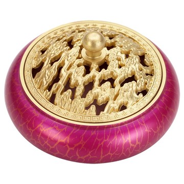 思友 大漆純銅香爐家用室內凈化空氣茶道禪意盤香爐檀香爐燒香爐