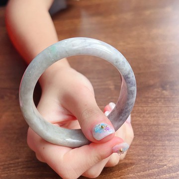 春帶彩翡翠手鐲 | 19圍 | 天然緬甸玉翡翠A貨 | 送禮