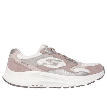 Skechers Go Run Consistent 2.0 女 慢跑鞋 彈力 緩震 白 藕粉 [128630MVE]