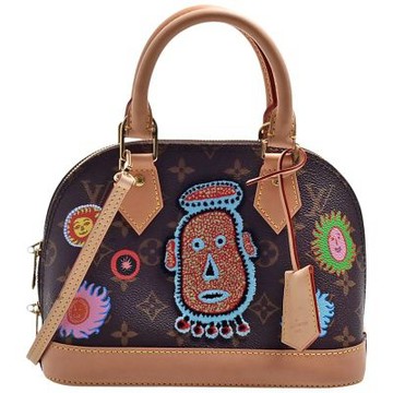 LV M46428 草間彌生聯名經典Monogram印花ALMA BB手提/斜背包(迷你)