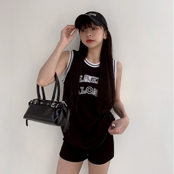 【Aa.chic】美式字母寬鬆無袖球衣(單一色).女裝/圓領/無袖/球衣/寬鬆/酷辣/日常/春裝【C025863】