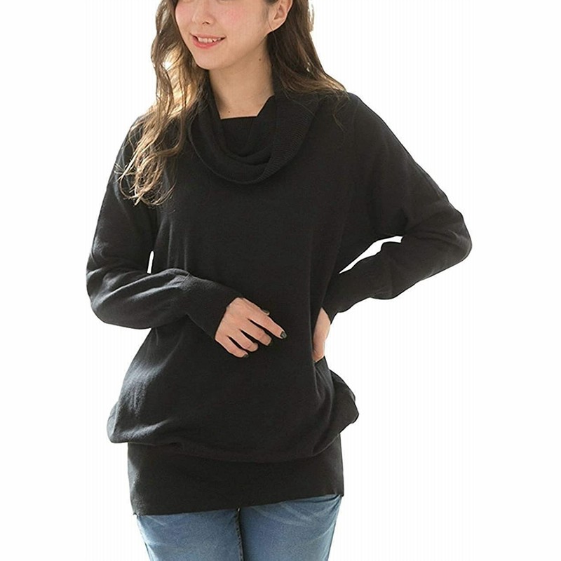 ニット セーター 長袖 ロング 無地 トップス 女性(ブラック, M-L) 通販 LINEポイント最大0.5%GET LINEショッピング ニット セーター 長袖 サイズL 無地 定番カラー n115
