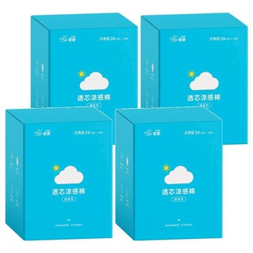icon 愛康 透芯涼感衛生棉  24cm  24片  4盒