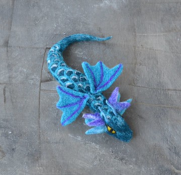 毛氈幻想粉紅色嬰兒龍胸針女款卡哇伊小龍胸針女用