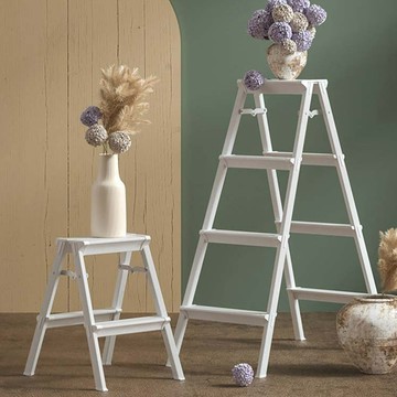 YOUFONE 兩步梯超輕鋁合金折疊梯/加厚多功能人字梯 3色 - 木紋色