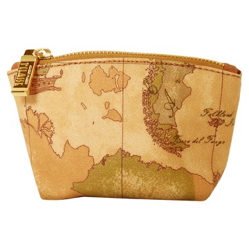 ALVIERO MARTINI 義大利地圖包 拉鍊零錢包 15C-M004-6000-0010  地圖黃  小