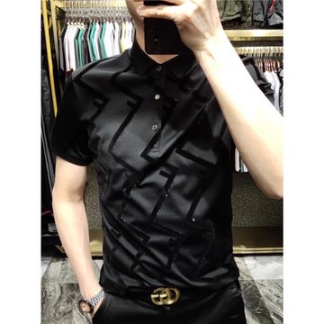 3707春季休閑短袖男裝新款翻領polo衫打底修身百搭時尚潮流帥氣