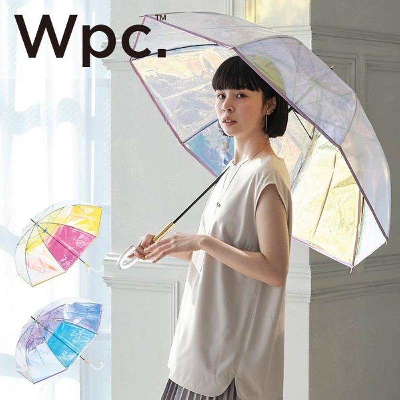 Wpc. 傘 オーロラ バードケージ 雨傘 長傘 ビニール傘 グラスファイバー レディース PT-028 PT-029 おしゃれ かわいい  LINEショッピング