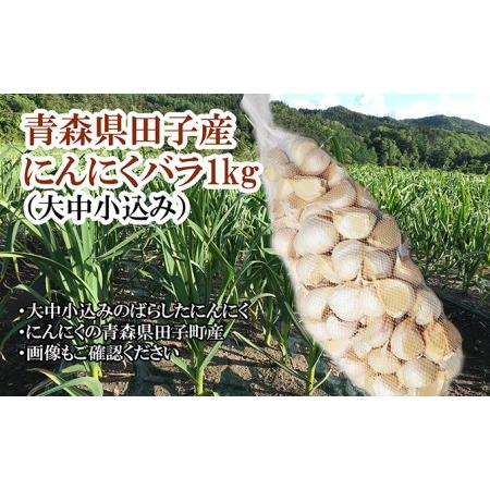 ふるさと納税 青森県田子産にんにくバラ（訳あり）約1kg 青森県田子町