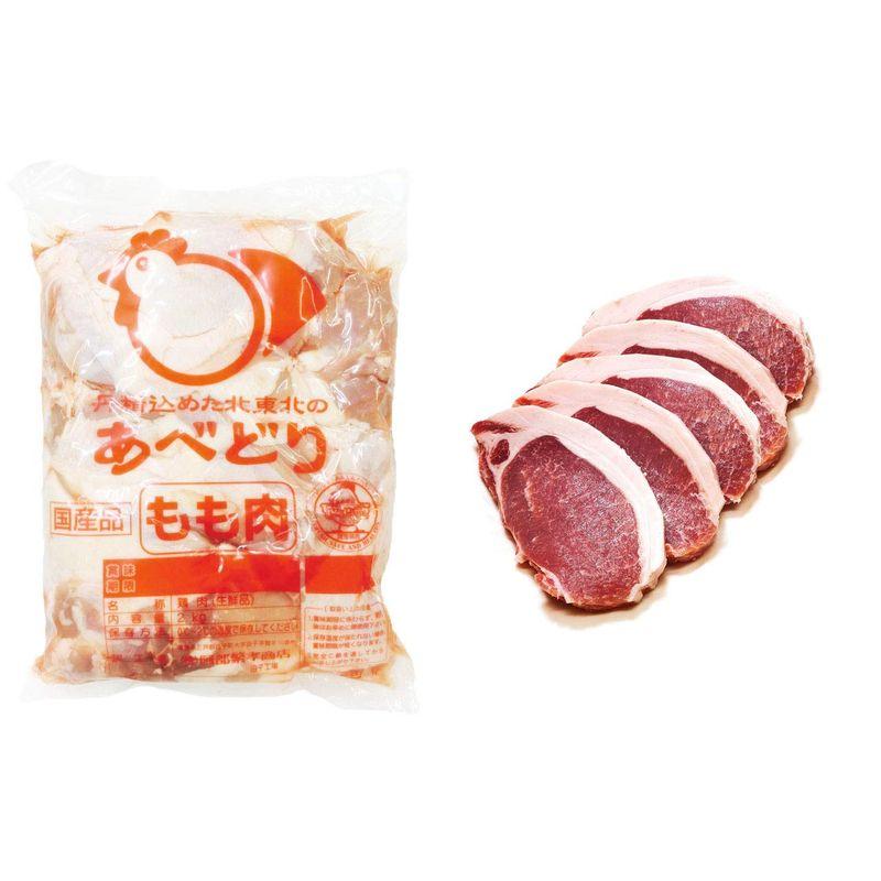 国産 鶏もも肉 国産豚肉 豚ロースとんかつ用 400g（80g*5枚） セット 冷蔵品