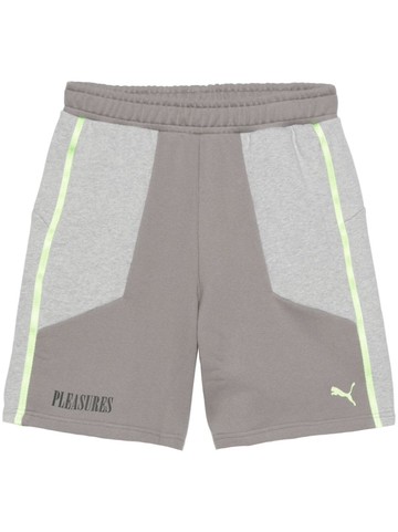 PUMA - x Pleasures logo-print track shorts - men - Cotton - L - Grey