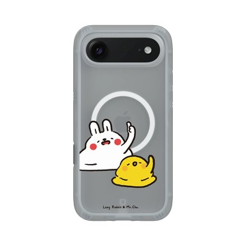 iPhone Air AirX 流變灰 - 懶散兔與啾先生 Lazy Rabbit and Mr.Chu - 一起爛