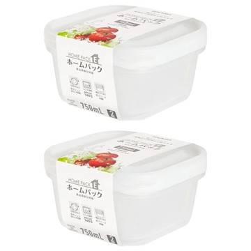 NAKAYA 輕量方型保鮮盒 W K299-4 750ml  2入  1組