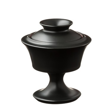 祈福相隨 平安隨行｜清崢禾日_新唐高足聞香杯-黑陶(彩盒裝)