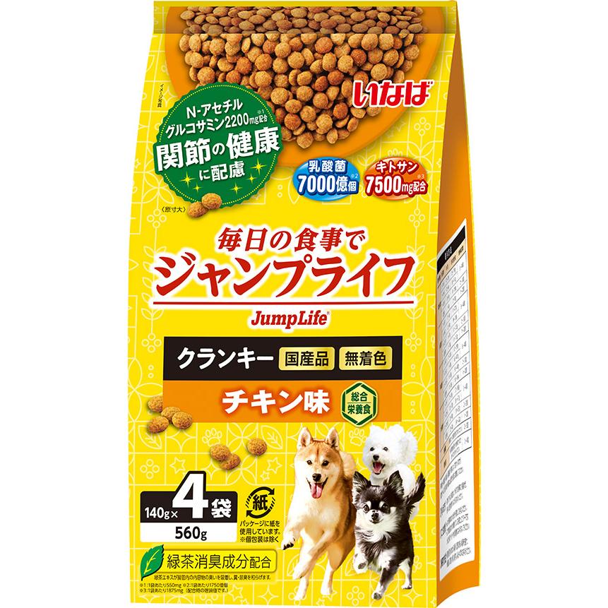 いなば 犬用 Jump Life クランキー チキン味 140g×4袋 DD-185 1ケース8