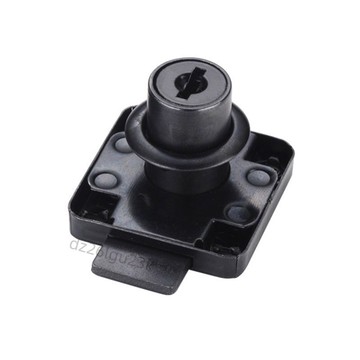 【台灣市場搶購款】工廠辦公桌抽屜鎖櫃子鎖黑色鎖衣櫃鎖家用五金牀頭櫃鎖無框博士鎖【讓利】【熱】