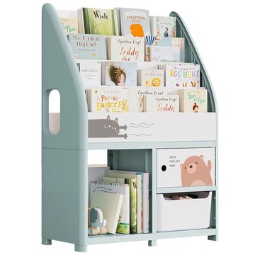 繪本收納置物架 兒童玩具圖書收納架 客廳繪本書架