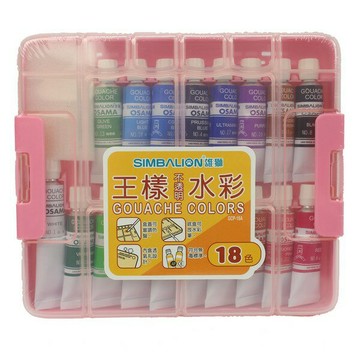 雄獅 王樣 18色不透明水彩 GCP-18A 膠盒/一盒入(定180) 果凍膠盒水彩-安全無毒-【APP滿額下單10%點數(單一帳號最高1500點)】8/31止