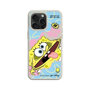 iPhone 15 Pro Max SolidX 貝殼灰 - 海綿寶寶 SpongeBob - 搞笑海綿