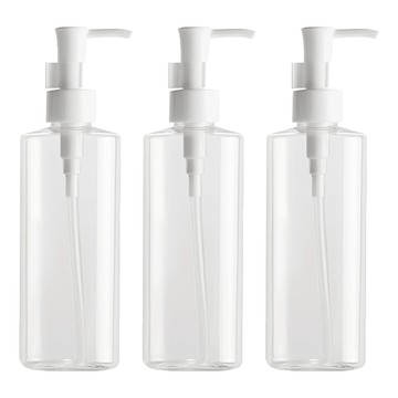 AHOYE 沐浴乳洗髮乳洗手乳分裝瓶500ml 按壓瓶 - 旅行收納、浴室用品  透明色  3個