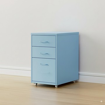 《C&B》鋼鐵斯特附輪三抽屜櫃(五色可選)天藍