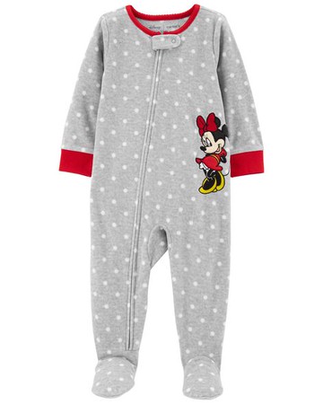 Toddler 1-Piece Minnie Mouse Fleece Footie PJs
