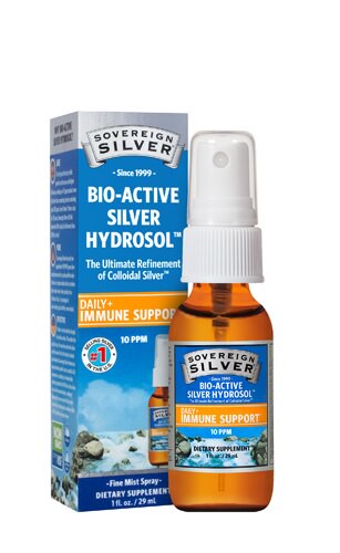 Sovereign Silver Bio-Active Silver Hydrosol Daily+ Immune Support 10 ppm - 1 fl oz